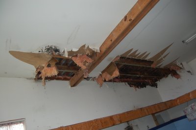 damaged ceiling